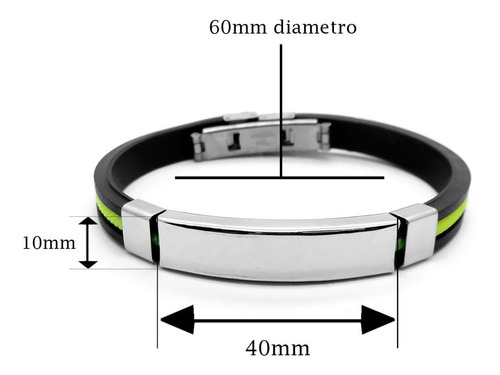 Imagen 3 de 7 de Pulsera Acero Alerta Médica Grabado Láser Personalizado 1114