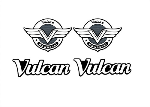 Adesivos Emblemas Compativel Kawasaki Vulcan 500 Resinado 01 Cor KAWASAKI VULCAN 500 - CROMADO