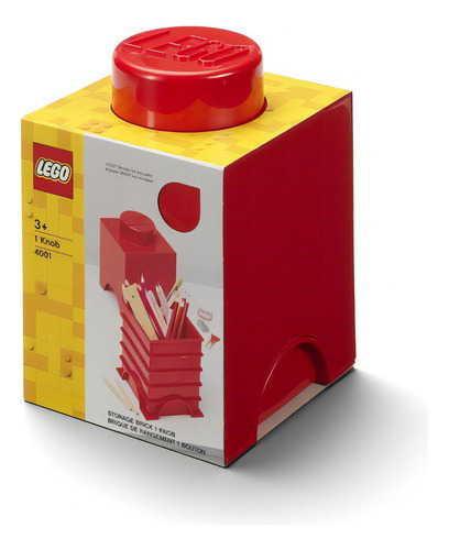 Lego Bloque Apilable Contenedor Brick 1 Cantidad de piezas 2 Rojo
