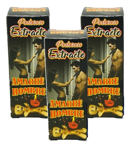 Kit 3 Perfumes / Extractos Amarre Hombre Magia Y Seducción