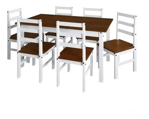 Juego De Comedor 6 Sillas En Madera. Que Sal!