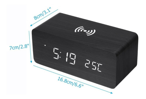 Imagen 6 de 7 de Reloj Con Carga Inalámbrica Ideal Regalo + Envio Gratis.
