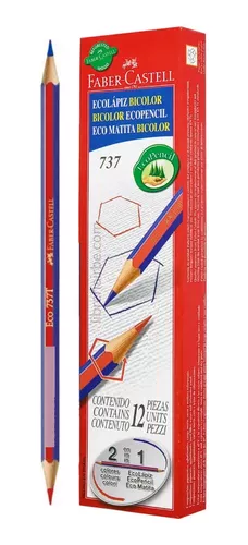 Lápiz Bicolor Faber Castell Rojo Azul Triangular Caja por