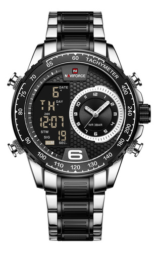 Reloj Naviforce Deportivo Acero Inoxidable Dual Nuevo