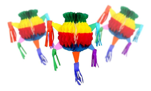 Papel Picado Piñata Decorativa Paquete Con 10 Pz De 36 Cm