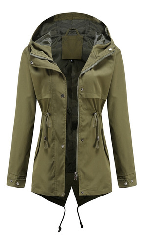 Chaqueta Con Capucha Exterior Para Mujer Parka Resistente 