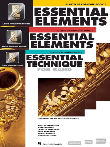 Métodos Essential Elementos Saxofón Alto Vol. 1, 2,3