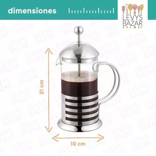 Cafetera Prensa Manual Con Embolo 1 Litro - Gris — Mis Petates