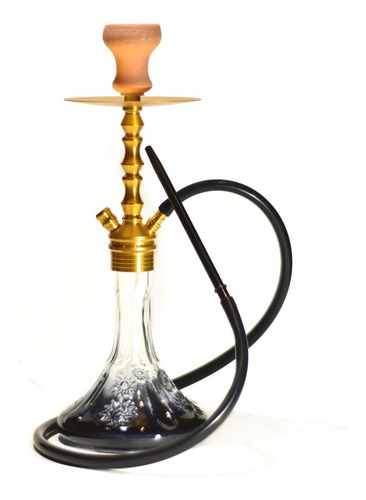 Hookah Shisha Vasija Dorada, Aluminio 1 Manguera De Silicona