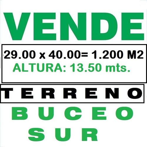 Buceo Sur: Rivera Y Bustamante 29.00 X 40.00= 1.200 M2