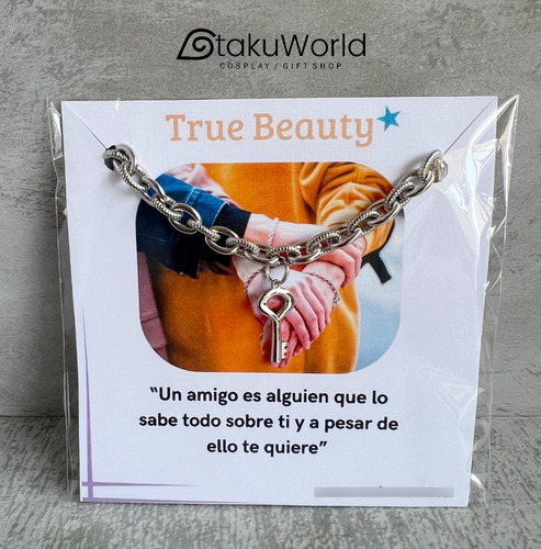 Pulsera De La Amistad True Beauty Kdrama Dorama Plata 18 Cm 19 Cm