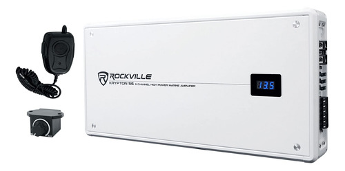 Rockvlle Krypton S6 Marine Boat Amplificador Canal 2600 W +