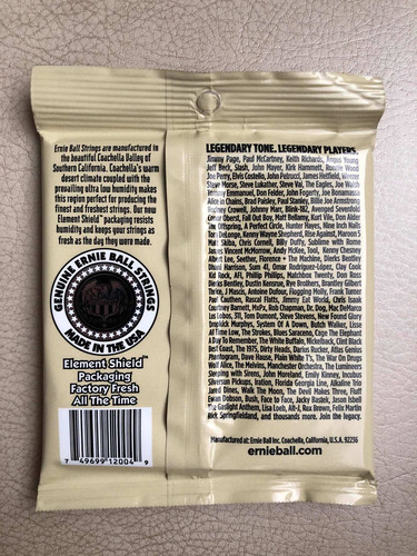 Encordado Ernie Ball Guitarra Acústica Electroacustica 0.11