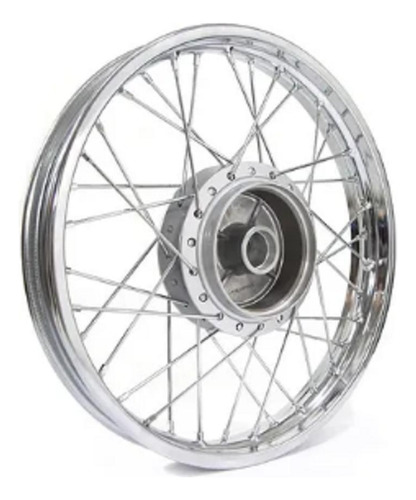 Roda Traseira Raiada Moto Titan Cg150 18x185 Cromada Montada