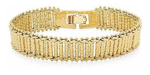 The Bling Factory Pulsera De Cadena Estilo Escalera Con Cort