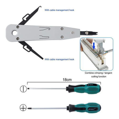 Wimas - Juego De Herramientas De Red De Crimpado Para Cable
