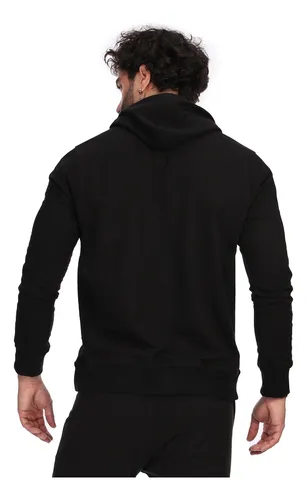 Hoodie negra lisa hotsell