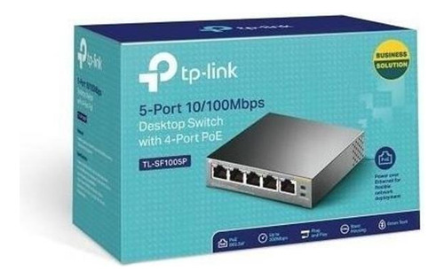Switch Tp-link Fast Ethernet Tl-sf1005p 5 Puertos 100mbps