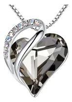 Comprar Collar Corazón Infinito Cristales Piedra Natal 46 5 Cm Plata