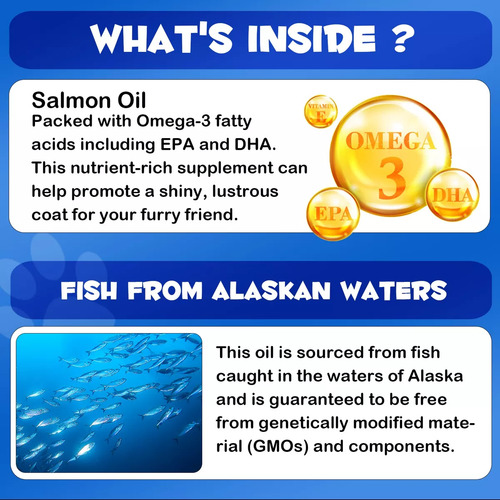 Suplemento Omega 3-6 Perros Y Gatos Con Aceite De Salmón Dha