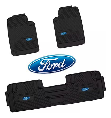 Piso Jebe Pvc Pesado  Ford 3 Piezas Impermeable