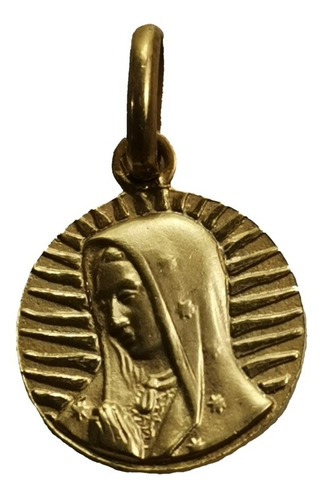 Medalla Oro 18k Virgen De Guadalupe #184 Bautizo Comunión 