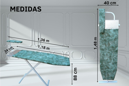 Imagen 3 de 10 de Tabla Planchar + Tender 7 Varillas ¡¡combo!!- Disentino®