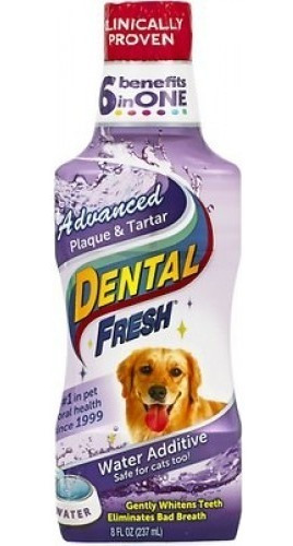 Imagen 1 de 1 de Enjuage Bucal Dental Fresh Perros Placa Y Sarro 237 Ml