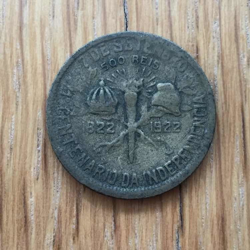 Moeda Brasil - 500 Réis 1922 - 1° Centenário Independência (Usado)