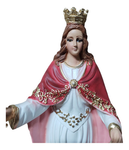 Virgen Santa Bárbara Elaborada En Resina Poliéster