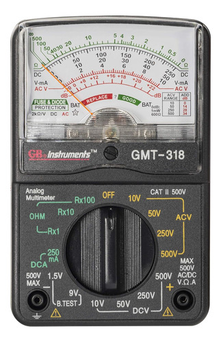 Multímetro Analógico Gardner Bender Gmt-318, 6 Funciones, 14