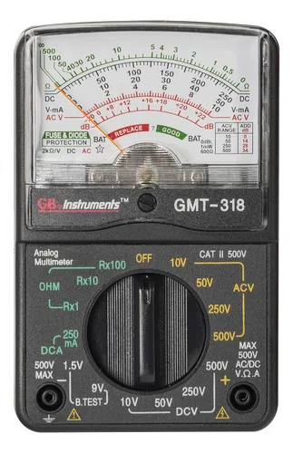 Multímetro Analógico Gardner Bender Gmt-318, De 6 Funciones