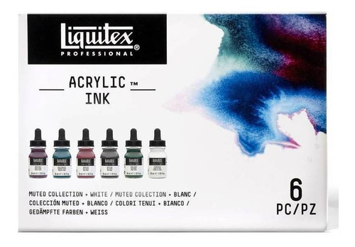Pintura acrílica líquida 06 colores Muted Tons 30ml Liquitex