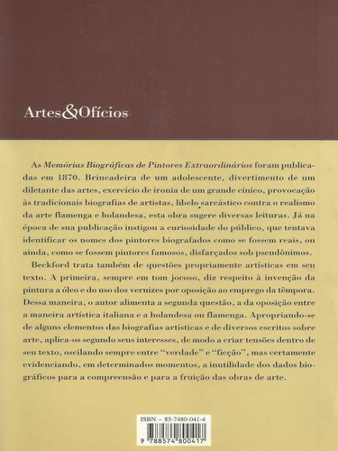 Memórias Biográficas De Pintores Extraordinários - Vol. 2, De Beckford, William / Atelie Editorial. Editora Ateliê Editorial, Capa Mole Em Português