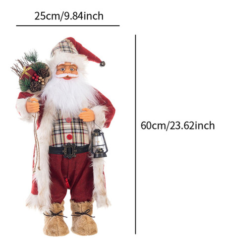 Figura De Papá Noel, Muñeco Navideño, 60 Centímetros