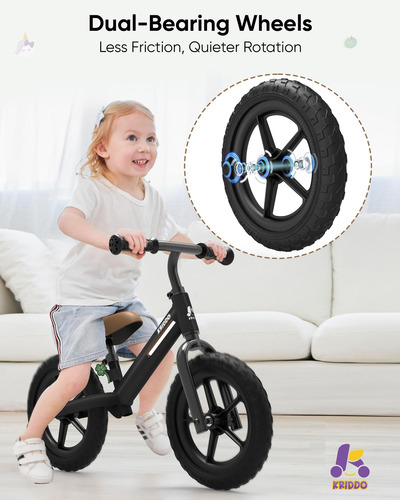 Balance Bike Kriddo Toddler De 2 A 5 Anos Com Assento Ajustá