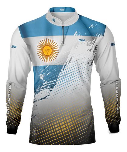 Camisa Camiseta De Pesca Masculina Argentina Brk Com Uv50+