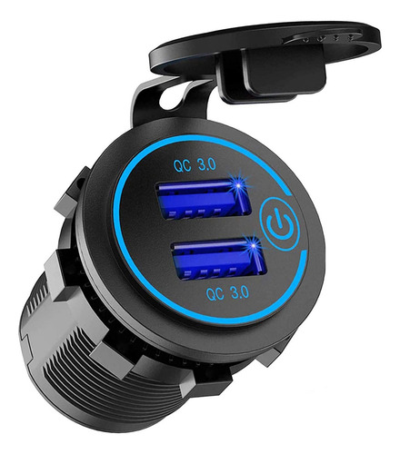 Salida Usb De 12 V, Cargador De Coche Usb Dual Qc 3.0 Con In