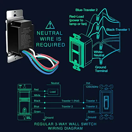 Interruptor De Luz Con Sensor De Movimiento De 3 Vías, Pack