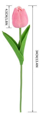 Vv 10 Tulipanes Artificiales Con Flores Artificiales For