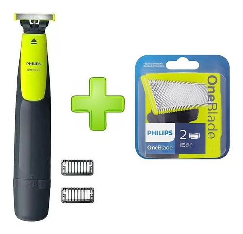 Imagen 1 de 7 de Afeitadora Philips Oneblade Qp2510 Recargable + Qp220