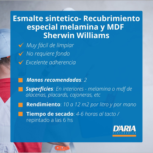 Pintura Mdf Y Melamina X 4 Lts Protección De Superficie