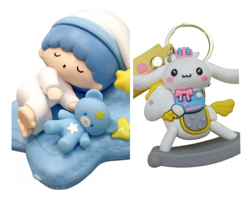 Llavero Kitty Cinnamoroll Caballito Mas Figura Importada Combo Llavero Mas Figura