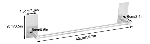 Adhesivo De Barra De Toalla De Acero Inoxidable Para Baño