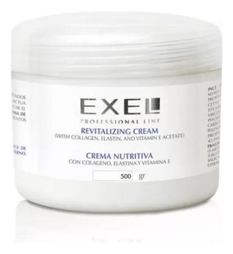 EXEL Crema Facial Nutritiva Colageno Elastina y Vitamina E 500G Tipo de piel Todo tipo de piel