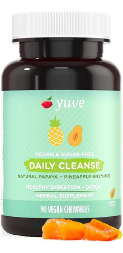 Yuve Daily Cleanse Enzymes 90 Masticables Veganos