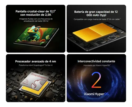 Xiaomi Redmi Pad 2 Pro 8gb 256gb 12,1 12000mah 33w Cinza Preto