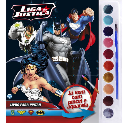 Liga Da Justiça Livro Para Pintar com Aquarela, de (Organizador) On Line Editora. Editorial On Line Editora, capa mole em português, 2020