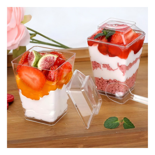 20 Vasos Para Postres Utensilio Reposteria Set De Vasos Shot