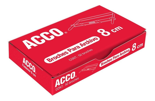 Broche Acco No.8 Cm Con 50 Piezas